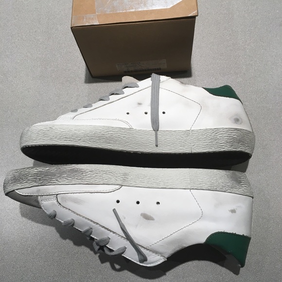 Golden Goose Superstar Sneaker White Green 40 NIB - Picture 5 of 7